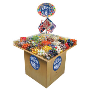 Murmeldisplay mit 49 Fächern - KOSTENLOS bei einem Einkauf von 1.500 € an gemischten Murmeln