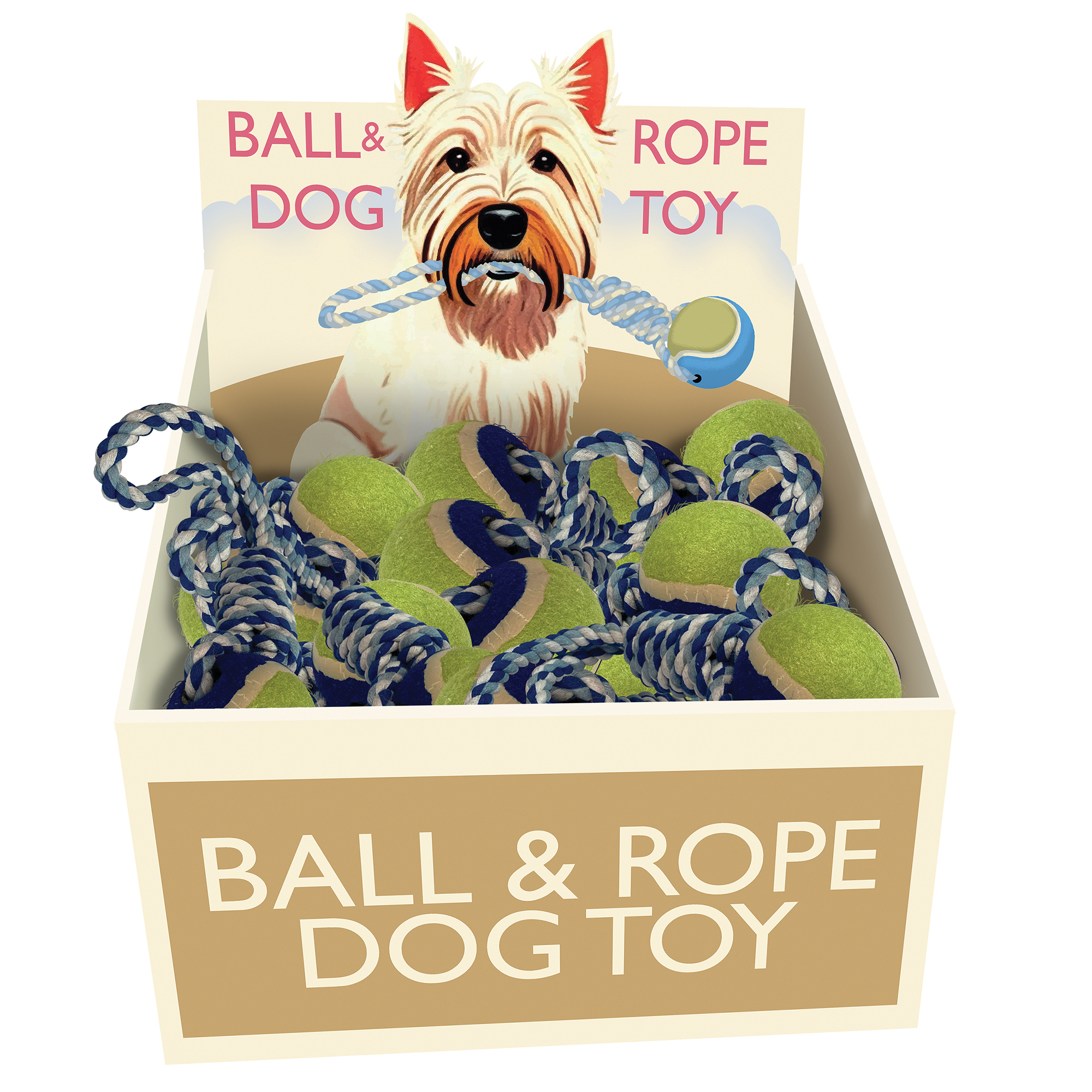 Hundespielzeug Ball & Seil – Bild 2